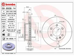 ���� ��������� (�������) Mercedes-Benz Sprinter 06-18 / Volkswagen Crafter 06-16 Brembo 09.9508.11, �������� 09950811 ����