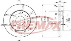 ��������� ���� Fremax BD-8107 Mitsubishi: MR205584 MR205585 MB668886 MR389722 MB950569 MB950570. Volvo: 30872926 Ford Taunus 17m Turnier (35f) BD8107...