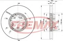 ��������� ���� Fremax BD-5612 Ford: 4395257 1C1W1125AA 4041427 Ford Transit C �������� ����������/������� ����� (Fm_ _ Fn_ _). Ford Transit Van (Fa_ B...