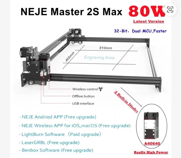 �������� ������ NEJE master 2s max 80w ����