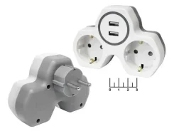 ������������ 2 ������ �/� 16� 250� + 2USB 2.4� �����/cep��Stekker ����