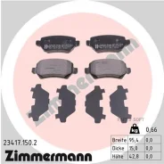 ������� �������� ! ����. 95x43x15 Opel AstraG 1.8-2.2DT 01-04/Zafira 2.2i/DTi 01 Zimmermann 234171502 234171502 ����