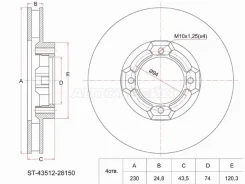 ���� ��������� SAT ST-43512-28150, �������� ST4351228150 ����
