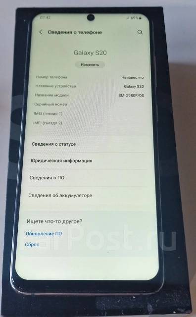 Samsung Galaxy S20. �/�, 128 ��, �����, 4G LTE, Dual-SIM, NFC ����