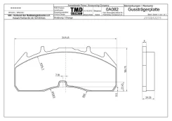 ������� ��������� �������� /249.45x106.75x29.25; Scania �. �. 2272502/Fras-le -29332 29332 ����