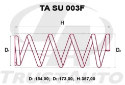 ������� ������������ Subaru Forester 1997 - 2002 TASU003F S10, �������� TASU003F ����