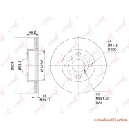 ���� ��������� ������������� 238x18, ����� Lynxauto BN1166 BN1166 ����