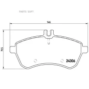 ������� ��������� (�������) Mercedes-Benz C-Class 07-15 / E-Class 09-17 Brembo P50067, �������� P50067 ����