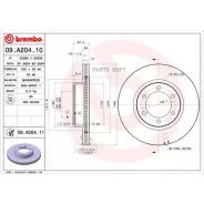 ���� ��������� ��������! Toyota Land Cruiser 4.0/3.0D-4D 03 Brembo 09A20411 09. A204.11 Brembo 09A20411 09A20411 ����