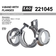 ����� V-Band 45��/1.75 �-� (� �������� SS304) EAG 221045 EAG 221045 221045 ����