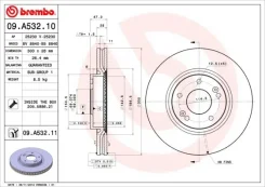 ���� ��������� �������� ������������� (�������� 2��) Brembo 09A53210 09A53210 ����