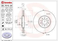 ���� ��������� �������� ������������� (�������� 2��) Brembo 09701020 09701020 ����