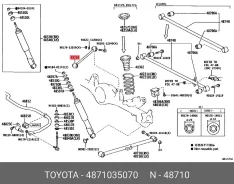 ����� ������� Toyota LAND Cruiser 120 02- LH Original 100% Toyota 4871035070, ����� 4871035070 ����