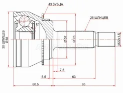 ���� (�������/ ��������) Mitsubishi Lancer 02-17 / Bravo 91-99 SAT MI-240A43, �������� MI240A43 ����