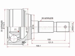 ���� (�������/ ��������) Toyota Land Cruiser (J200, J300) 07- / Lexus LX 07-23 TO-204, �������� TO204 ����