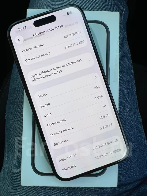 Apple iPhone 15. �/�, 256 ��, ������, 3G, 4G LTE, 5G, Dual-SIM, ����������, NFC, eSIM, ������� �������, ������������ ������� ����