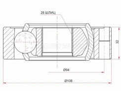 ���� (�������/ ����������) Audi A4 94-01 / A6 94-05 VW-022, �������� VW022 ����