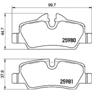 ������� ��������� �������� | ��� | MINI MINI (F56) Cooper 04.2013 - MINI MINI (F56) Cooper S 04.2013 - Brembo P06090 P06090 ����