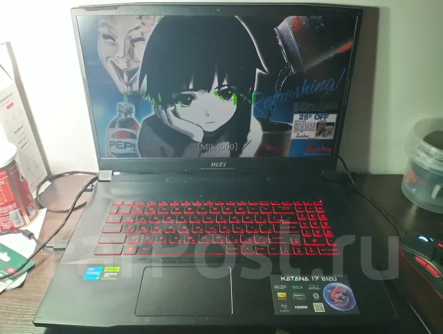 MSI Katana GF76. 17.3", 4,4����, ��� 8 ��, ���� 256���, WiFi: 1, Bluetooth: 1, ����������� �� 5��. ����