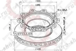 ���� ��������� 430/290�45/159,5 BPW Stellox 85-00809-SX 8500809SX ����