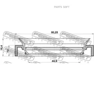 ������� ������� 44.9x80.25x10x16.4 | ����/��� | Febest 95HAY-46801016C 95HAY46801016C ����