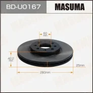 ���� ��������� Masuma, front OPEL Astra-H 06-14 [��.2] BD-U0167, �������� BDU0167 ����