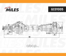 ������ � ����� ����� AUDI A3/Skoda Octavia/VW GOLF/BORA 1.9TD-2.8 98- (GKN 304351) GC01005 GC01005 ����