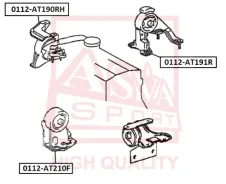 ������� ��������� �������� Toyota Toyota Caldina AT191/ST190/ST191/CT190 1992-1997 ASVA 0112-AT210F 0112AT210F ����