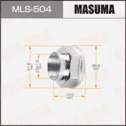 ����� ����� Masuma, M22x1.5(R), ����� 19.9��, ��� ���� 32��, ���. MLS-504 MLS504 ����