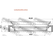 ������� ������� 44.9x80.25x10x16.4, ����/��� Febest 95HAY46801016C 95HAY46801016C ����