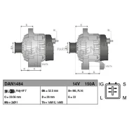 ��������� 14V 150A Denso DAN1484 DAN1484 ����