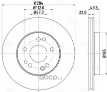 ���� ��������� �������� ������������� MB W124/W201 284x22x5 [178Triallidf150115] DF150115 ����
