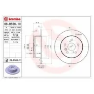 ���� ��������� (�����) Toyota Camry (XV30, XV40, XV50) 01-21 / Camry UAE/USA 01-17 [178Brembo08B56611], ������ 08B56611 ����