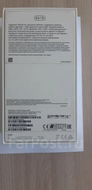 Apple iPhone Xr. �/�, 64 ��, ������, 3G, 4G LTE ����