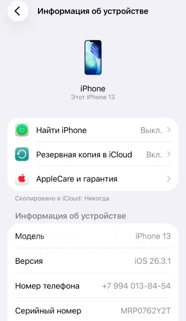 Apple iPhone 13. �/�, 128 ��, ����� ����