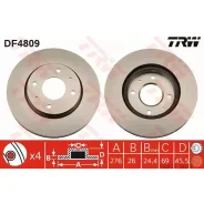 ����. ���� ���. ����. [276x26] 4 ���. Mitsubishi Galant VI 1996 - 2004, Lancer 2003 TRW DF4809 DF4809 ����