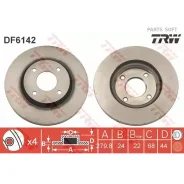 ����. ���� ���. ����. [280x24mm] 4 ���. Nissan Tiida 1.5-1.8 09.07-/ Cube 1.5-1.6 03.10 TRW DF6142 DF6142 ����