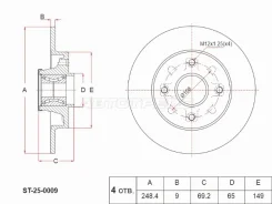���� ��������� SAT ST-25-0009, ������ ST250009 ����