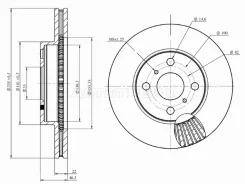 ���� ��������� (�������) Toyota Corolla (E180, E210) 12-22 / Corolla Fielder 06- HSDB0142, �������� HSDB0142 ����