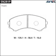 ������� ��������� �������� Advics, �������� �� ��� (4 ��), ���. SN281P SN281P ����