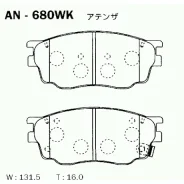 ������� ��������� �������� Akebono, �������� �� ��� (4 ��), ���. AN-680WK AN680WK ����