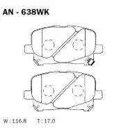 ������� ��������� �������� Akebono, �������� �� ��� (4 ��), ���. AN-638WK AN638WK ����