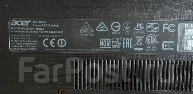 Acer Aspire E5. 2,9����, ��� 4 ��, ���� 466���, WiFi: 1, Bluetooth: 1 ����