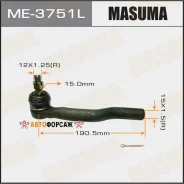 ���������� ������� ���� Masuma Toyota Camry / ACV30 01-03 LH Masuma ME-3751L Masuma, ����� ME3751L ����