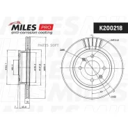 ���� ��������� �������� (����� PRO � ���������������� ���������) D255��. ������������� Hyundai GETZ 1.1-1.6 02- (� ABS) (TRW DF4409) K200218 Miles K20...