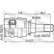 ���� ���������� 30x35x20 | ����� ����/��� | Febest 0111-ZRE142 0111ZRE142 ����