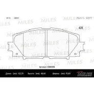 ������� ��������� �������� (����� Ceramic ����� PRO) Toyota Prius 1.8 09-/Lexus CT 1.8 11- (TRW GDB4173) E500358 Miles E500358 E500358 ����