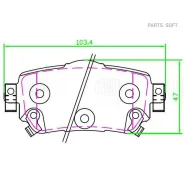 ������� ����. Mercedes G (W463) (97-)/S (W221) (05-) ����. �����. �/� Brembo (PF 2224) Trialli PF2224 PF2224 ����