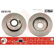 ���� ��������� ������ JEEP: Cherokee 88-, Grand Cherokee II 99-, Grand Cherokee III 05- TRW DF4170 DF4170 ����