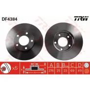 ���� ��������� ������ Mazda: 3 03-, 3 ����� 04-, 5 05- TRW DF4384 DF4384 ����